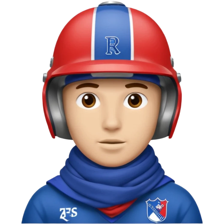 Glasgow Eangers football head and scarf head emoji