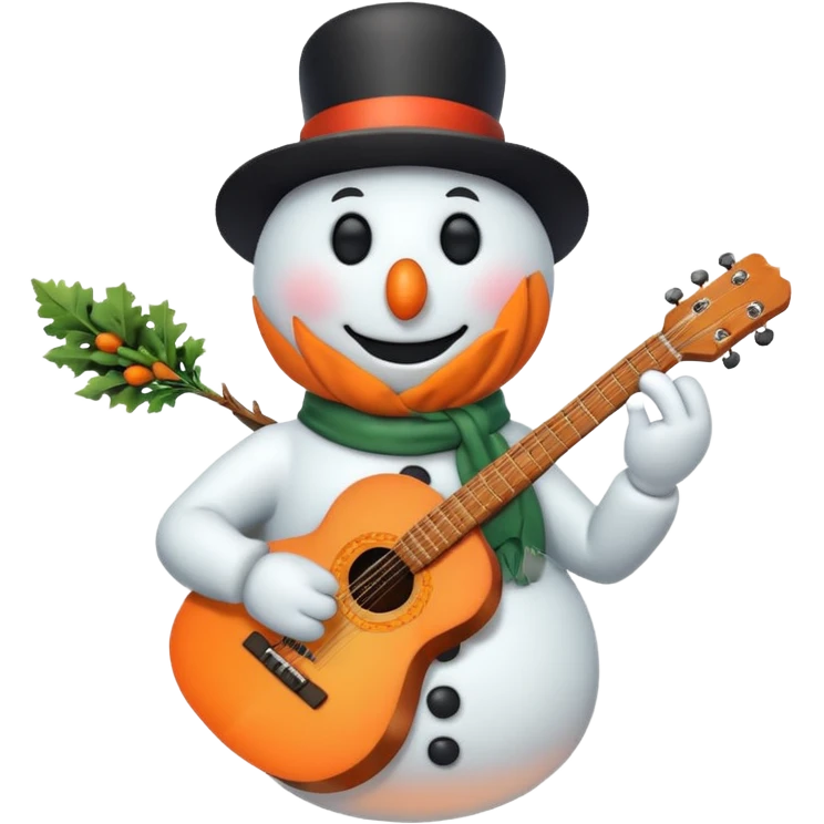 Snowman with Musical Instrument emoji