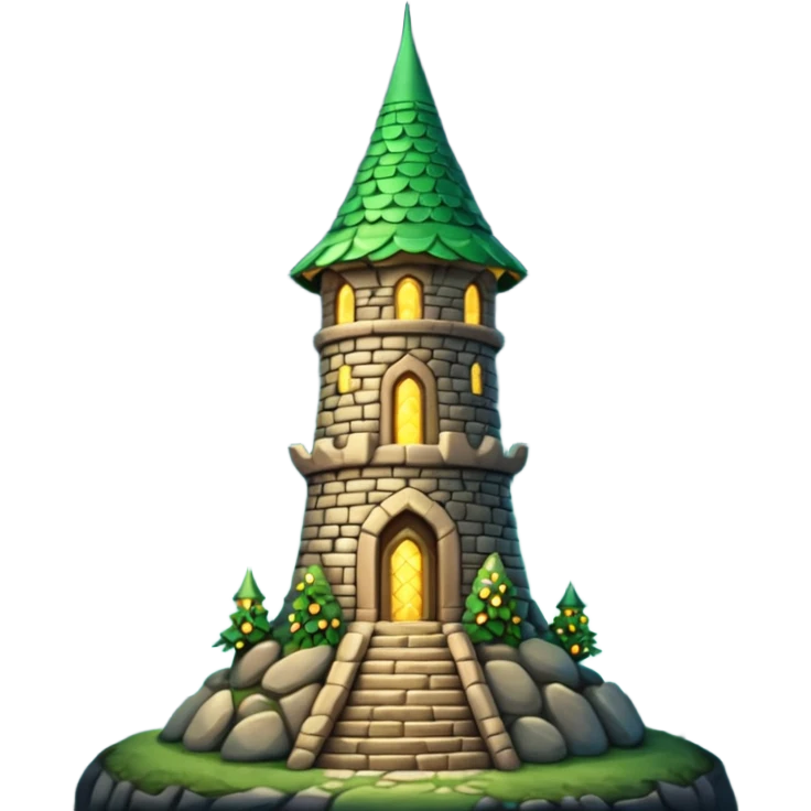 Elf Tower night emoji