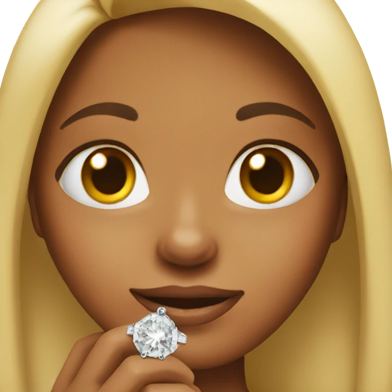 girl with engagement ring  emoji