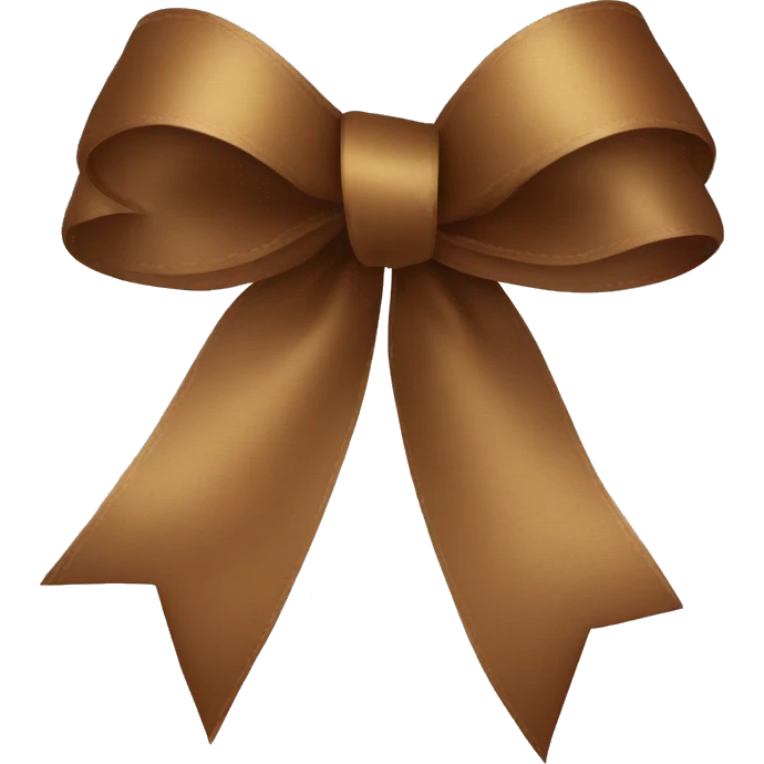 Brown ribbon bow emoji