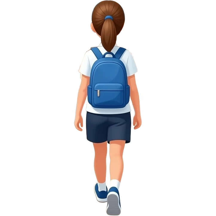 a girl approaching school emoji