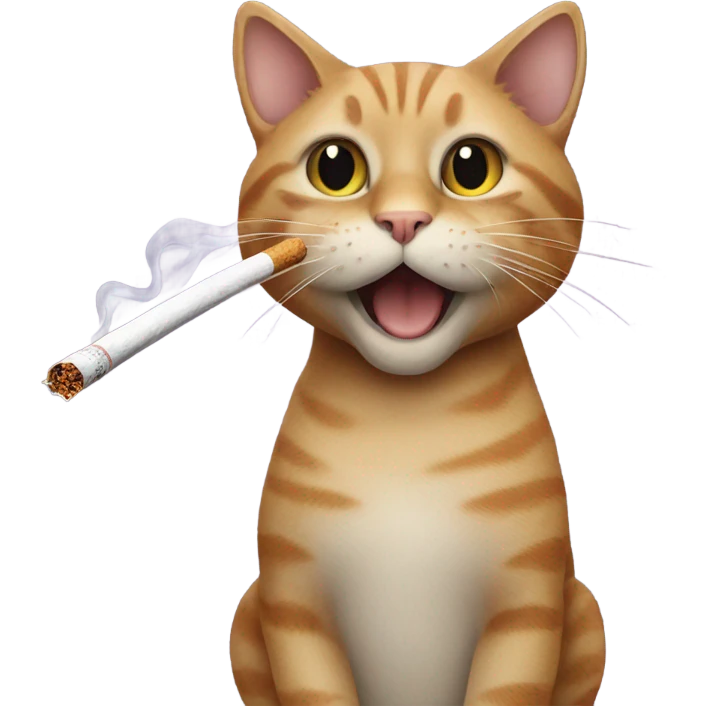 Cat with a cigarette  emoji
