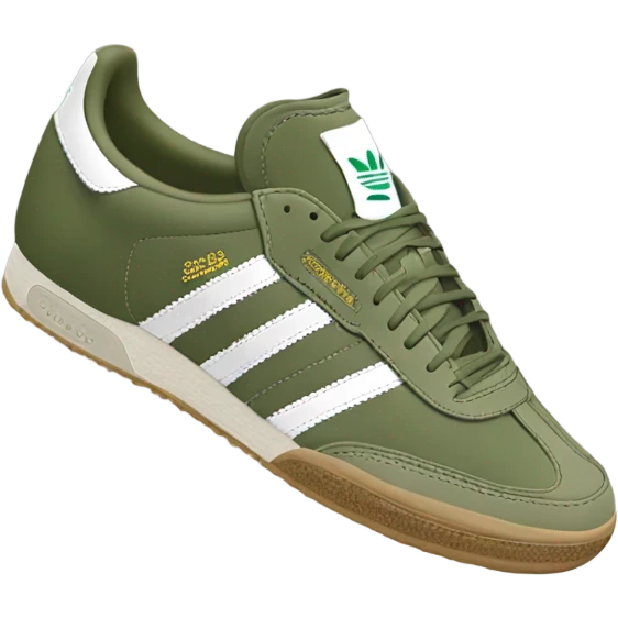 khaki green adidas samba emoji