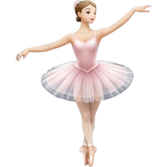 Icon for Ballet: a theater stage with silhouette of a ballerina in an elegant pose, surrounded by spotlight and stage lights. The icon should convey the grace and beauty of ballet, with focus on the dancer and the dramatic lighting. Transparent background. emoji