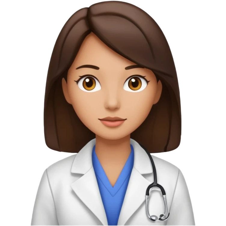 female brunette vet emoji