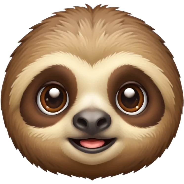 face of a cute sloth emoji