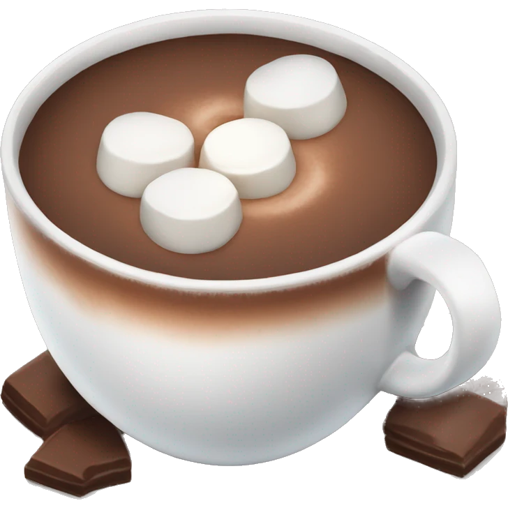 Hot chocolate with marshmallows  emoji