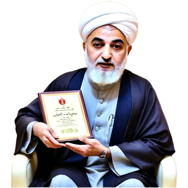 یک آهو با پشم های فرفری که نشسته  و یک پاپیون روی سر داره emoji