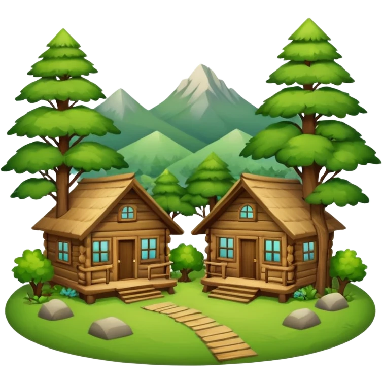 Cabañas con naturaleza emoji