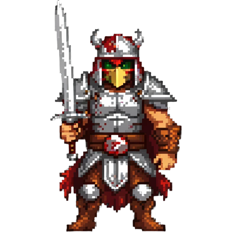 Guts from Berserk manga, berserker armor, wielding Dragon Slayer sword, scar on face emoji