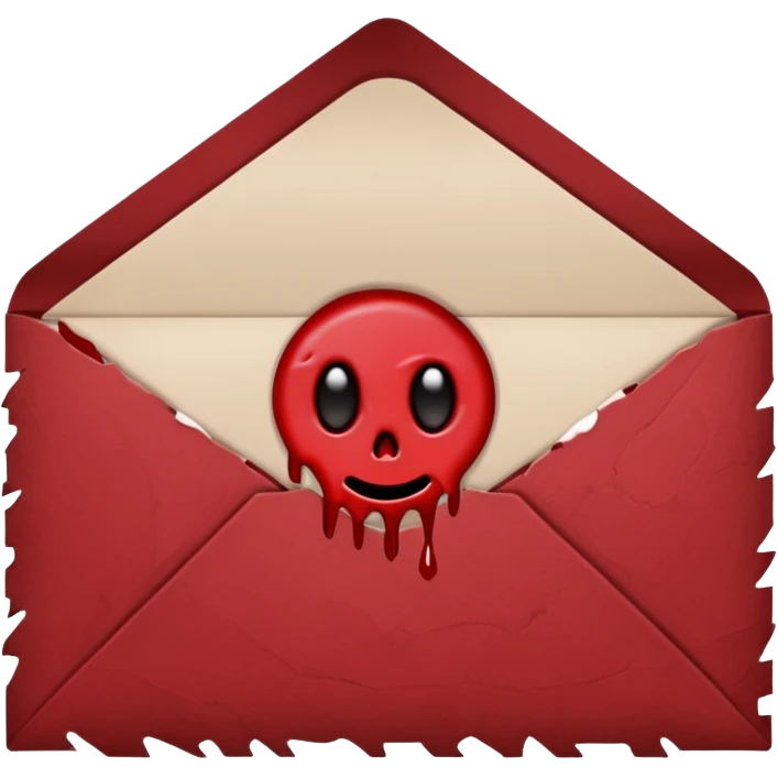 scary bleeding envelop  emoji