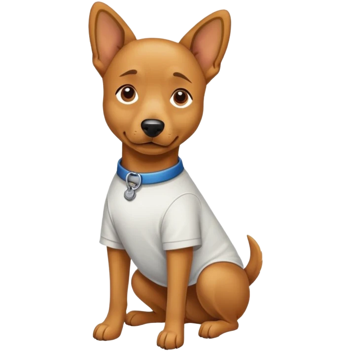Dog wearing shirt emoji