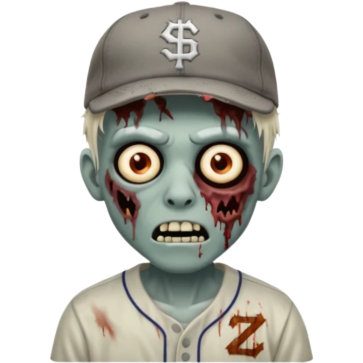 baseball hatted zombie emoji