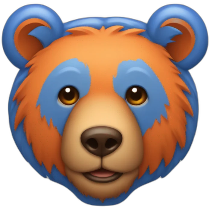 Blue Orange Bear emoji