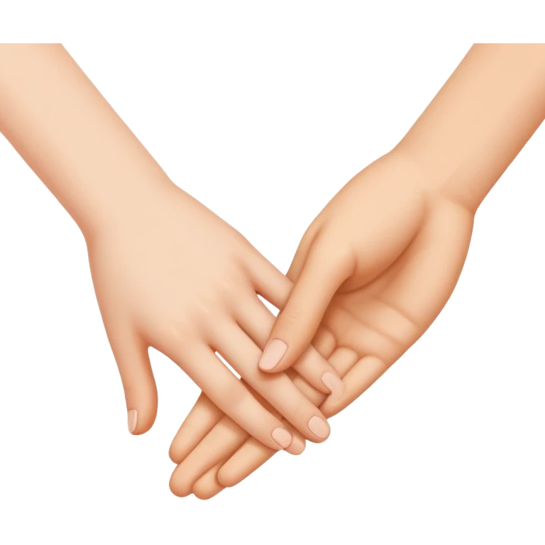 Two people holding hands representing trust and connection emoji