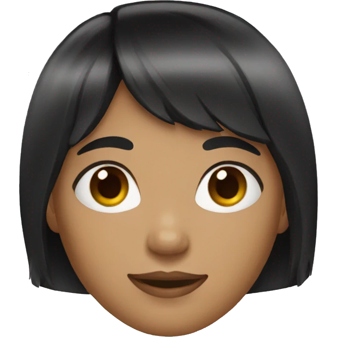 FEMALE BLACK HAIR WITH BANGS emoji