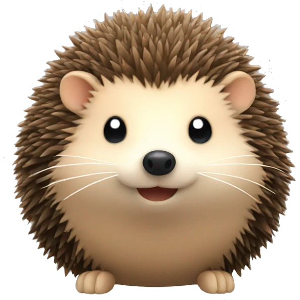 Plush hedgehog emoji