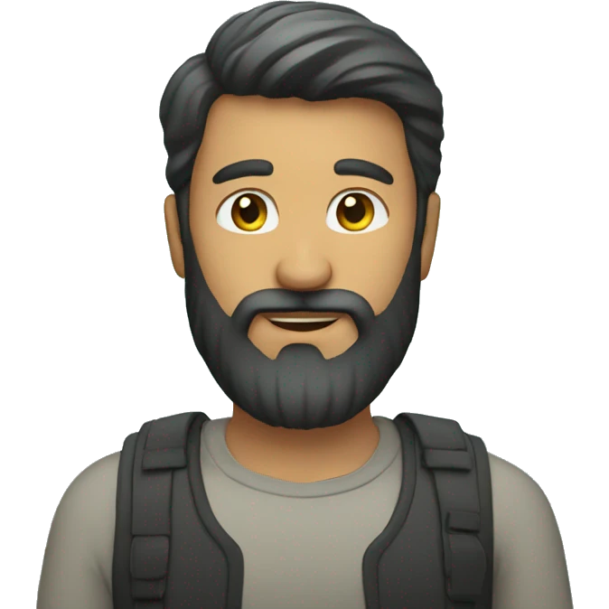 Man with Beard and money emoji