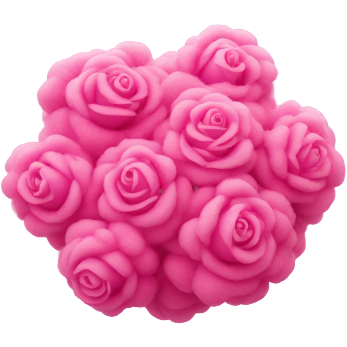Hot pink roses made into a cloud emoji