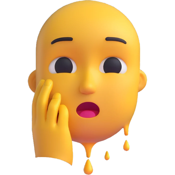 눈물이 흐르는 슬픈 표정의 사람, 3D 이모지 스타일 emoji