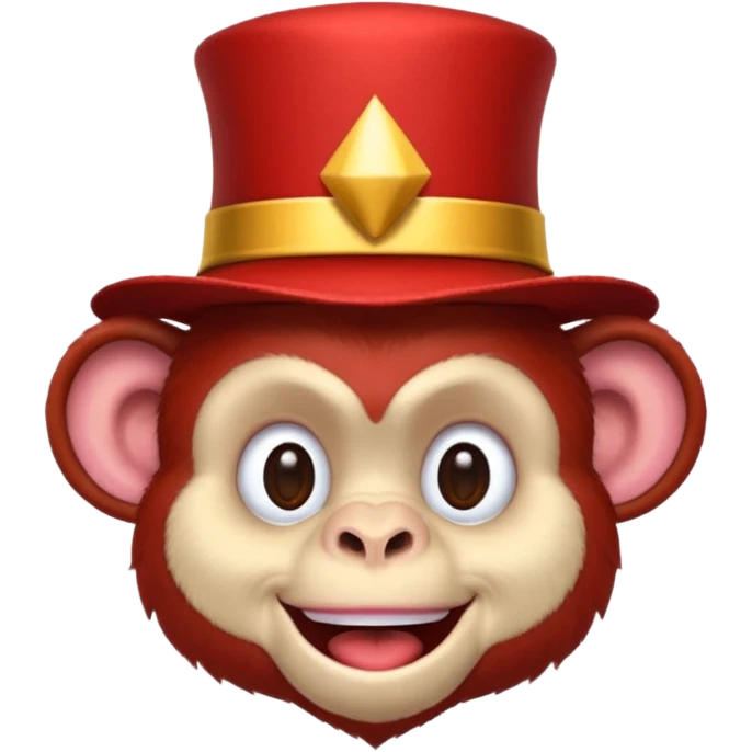 blood red monkey circus hat emoji