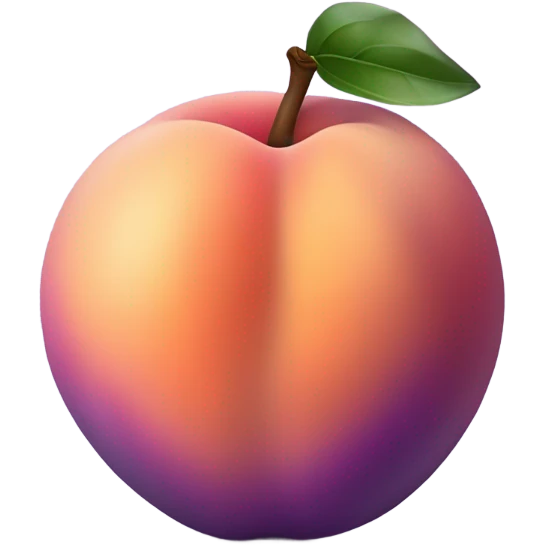 Purple peach emoji
