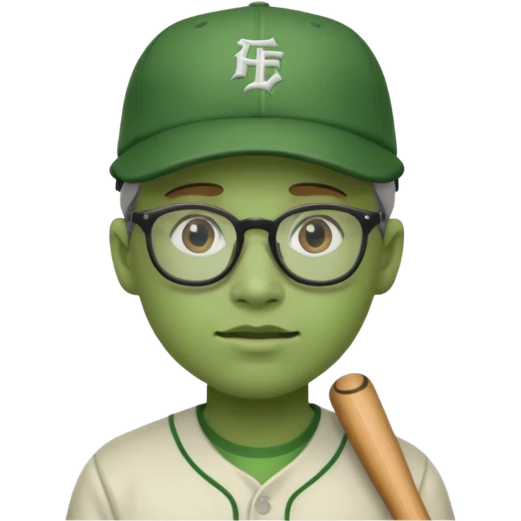 glasses brocoli with baseball hat emoji