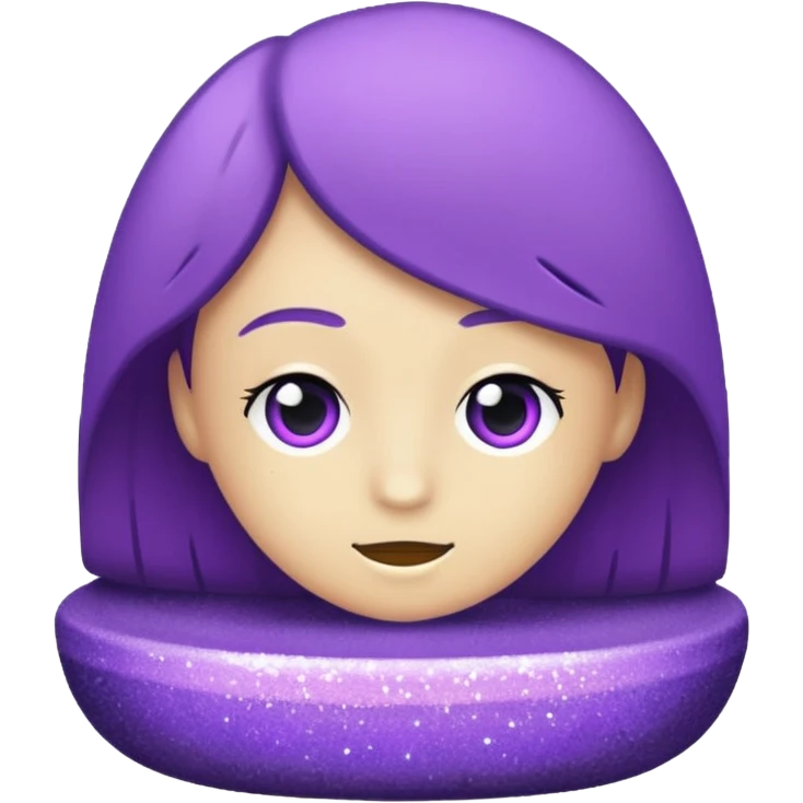 glitter purple and cian bin emoji