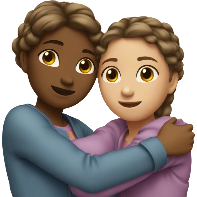 Hug two girlfriends emoji
