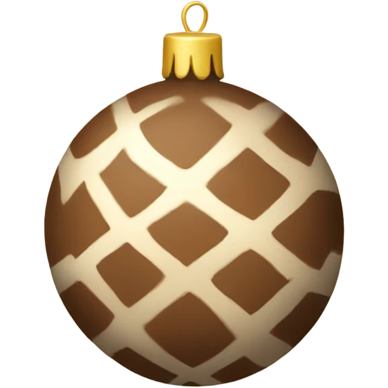 brown beige Christmas ball decoration emoji