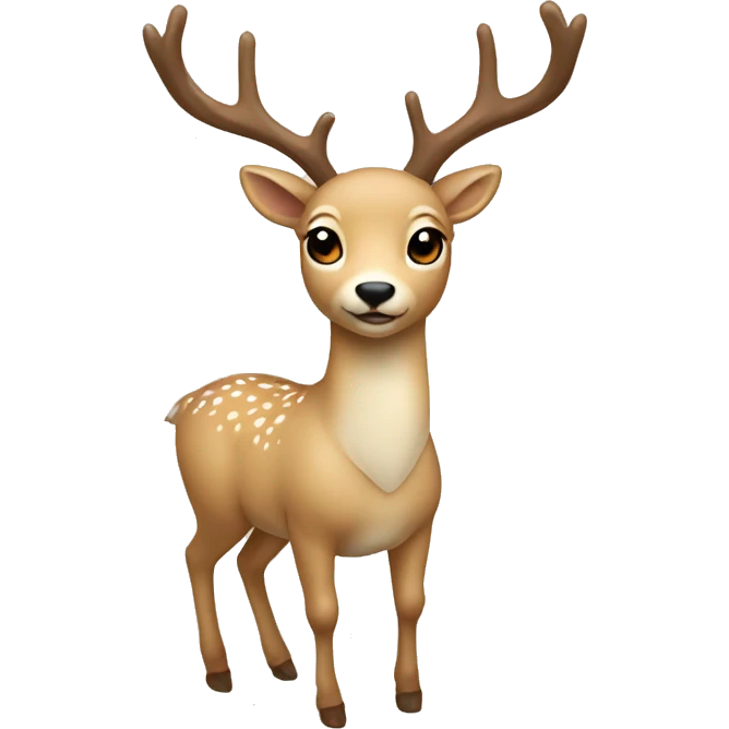 Beige asthetic Christmas deer emoji