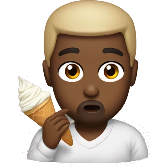 Kanye west eating ice cream  emoji