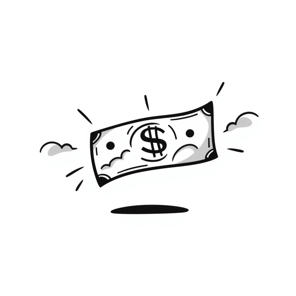 flying banknote emoji