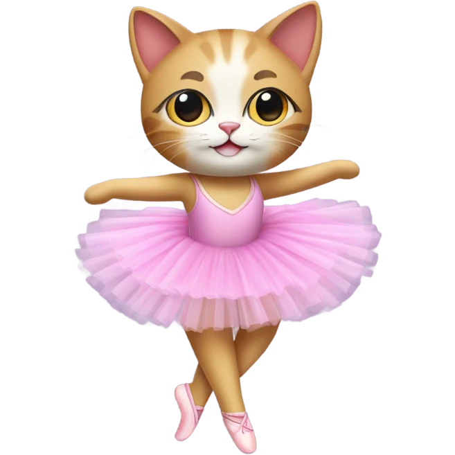 Cat with ballet emoji