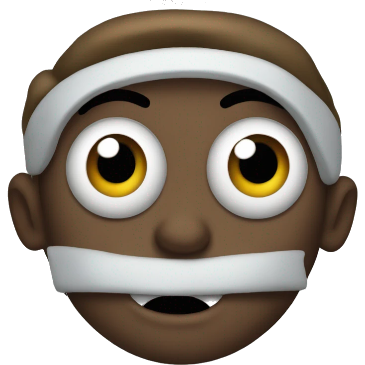 big eyes straight mouth emoji