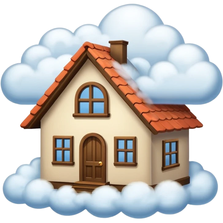 house made of clouds material  emoji