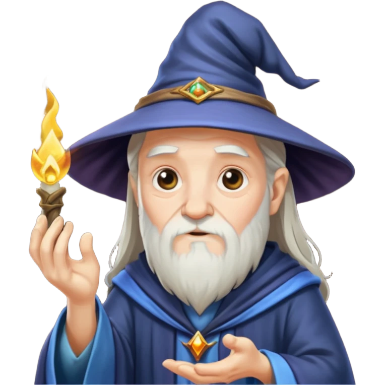 old wizard casting spells emoji