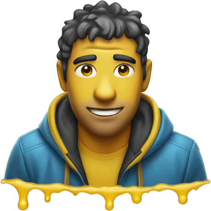 Wet Yellow smirking  emoji