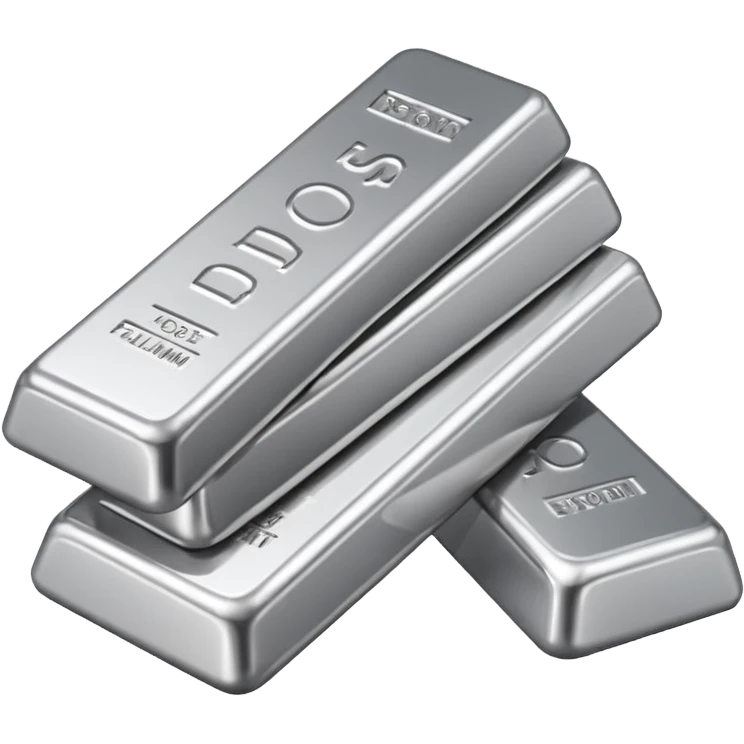 platinum bars, silver text emoji