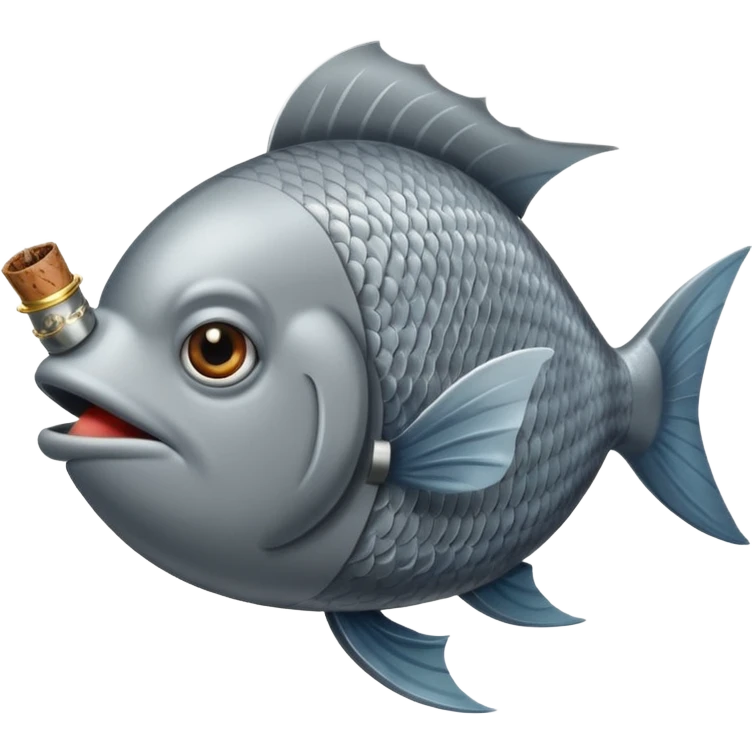 fish smoking a cigar emoji