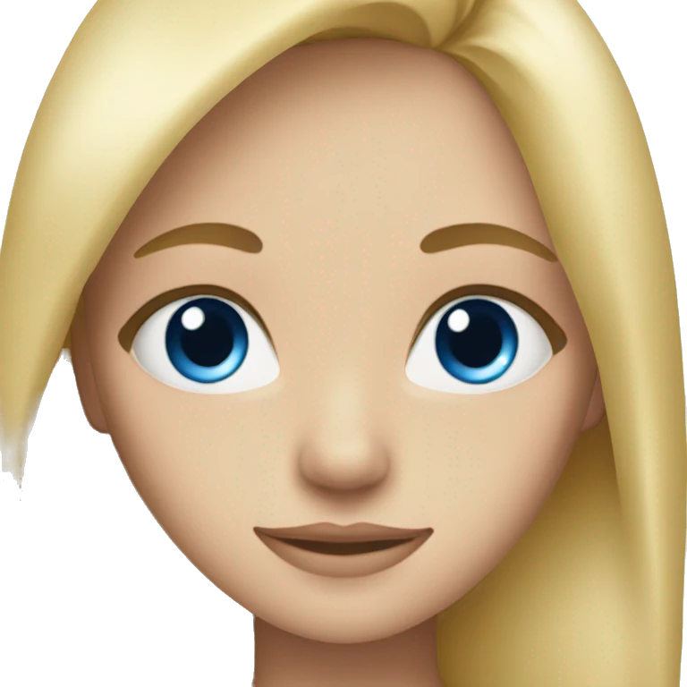 Pretty Blonde girl with blue eyes  emoji