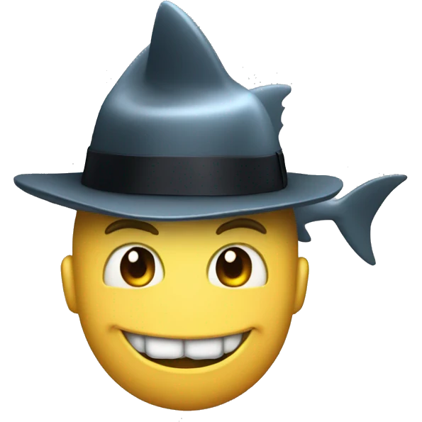 shark with tophat elon musk emoji