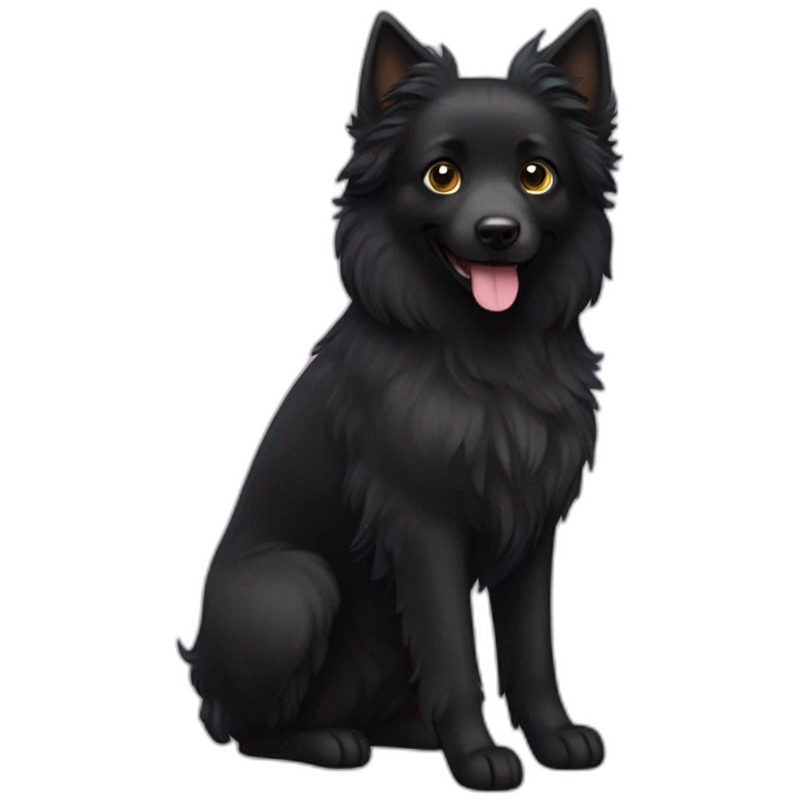 Black Groenendael emoji