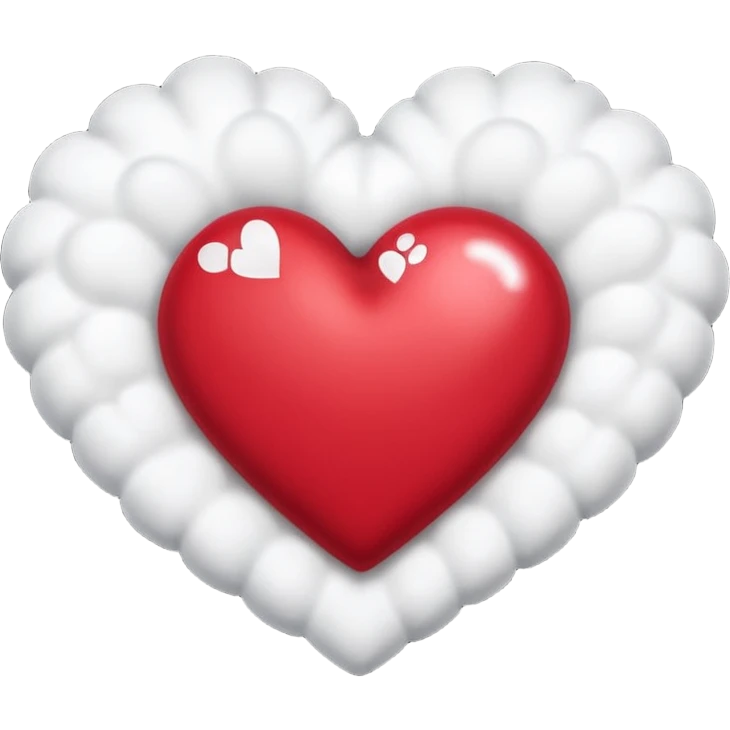 heart with a paw print and a cloud emoji