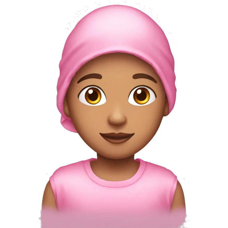 lightskin boy in pink satin bonnet emoji