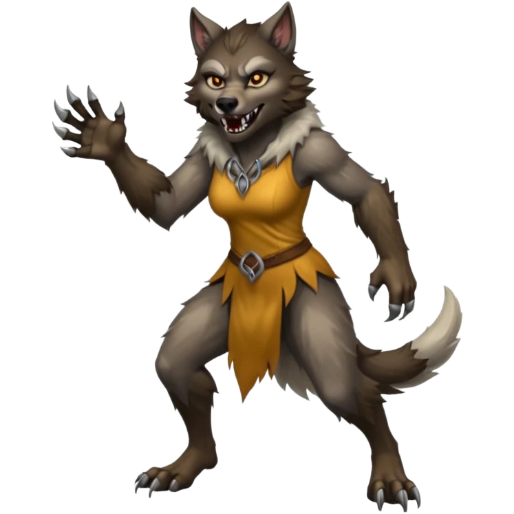 Female wherewolf full body emoji