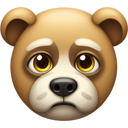 sad face animal emoji