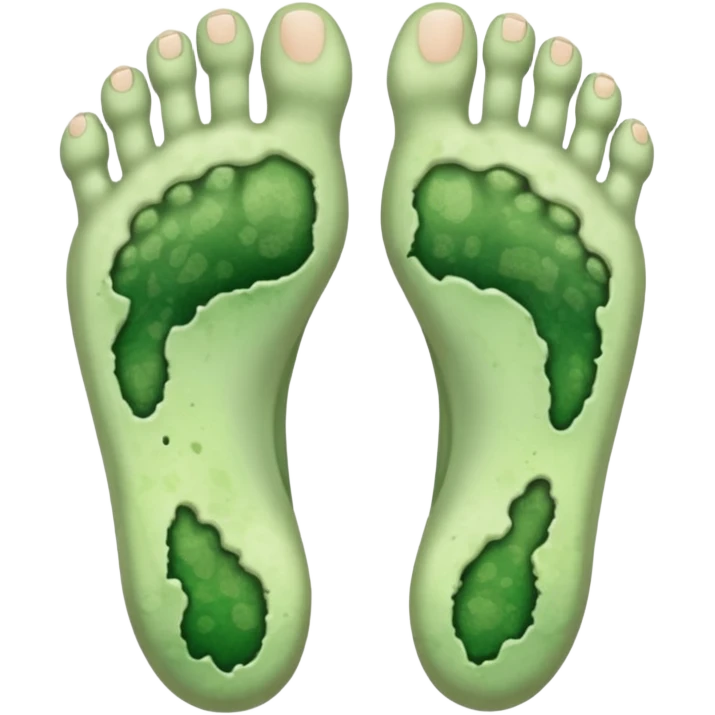 bottom feet with full of molds emoji