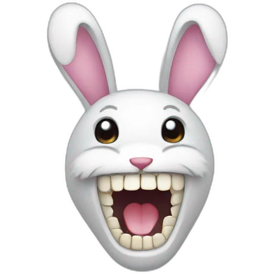 Emoji rabbit teeth  emoji